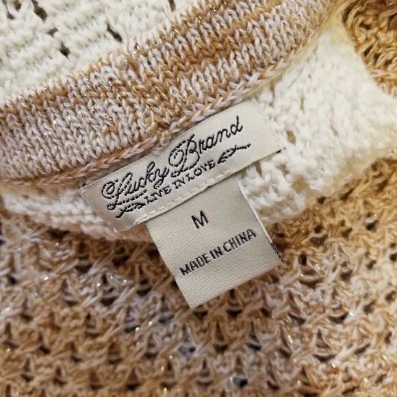 NWOT Lucky brand crochet tank top M - Picture 3 of 6